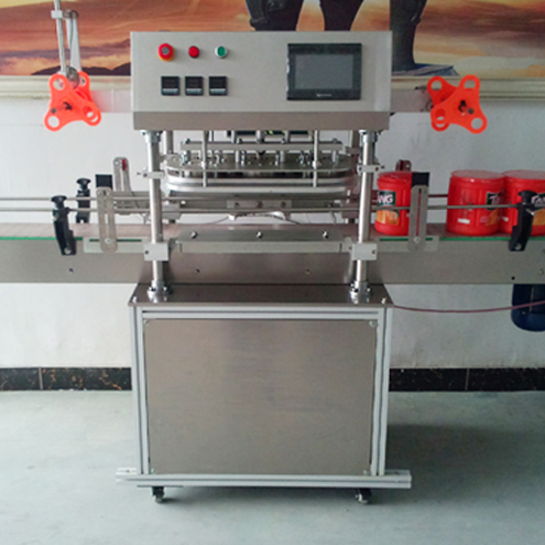 jars heat sealing machine automatic linear type 3 heads roll film sealer equipment